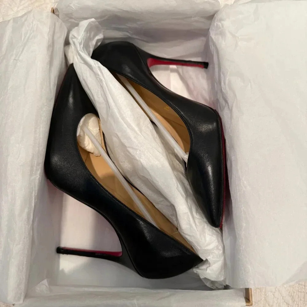 AUTHENTIC Black 100mm Decolette 554, Christian Louboutin, 36.5 (Not For Bundle) - Picture 9 of 15